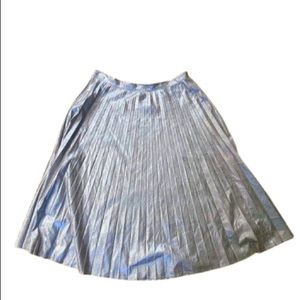 Silver pleated skirt